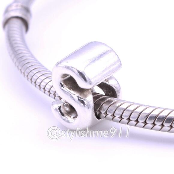 Authentic PANDORA Open Letter S Charm - Picture 3 of 10
